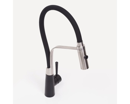 Смеситель для кухни WasserKRAFT A8417 Нержавеющая сталь Черный
