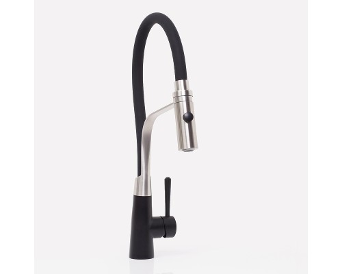 Смеситель для кухни WasserKRAFT A8417 Нержавеющая сталь Черный