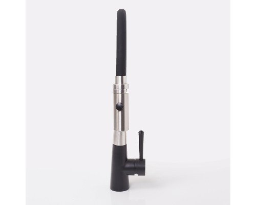 Смеситель для кухни WasserKRAFT A8417 Нержавеющая сталь Черный