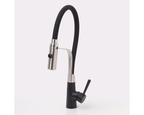 Смеситель для кухни WasserKRAFT A8417 Нержавеющая сталь Черный
