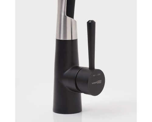 Смеситель для кухни WasserKRAFT A8417 Нержавеющая сталь Черный