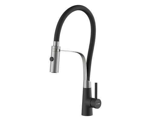 Смеситель для кухни WasserKRAFT A8417 Нержавеющая сталь Черный