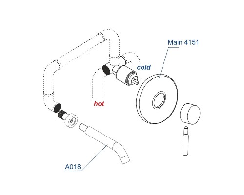 Смеситель для раковины WasserKRAFT A41513 Хром