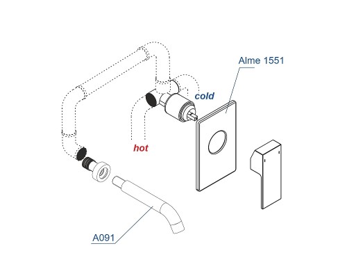 Смеситель для раковины WasserKRAFT A15513 Хром