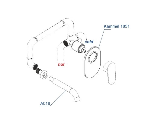 Смеситель для раковины WasserKRAFT A18583 Хром