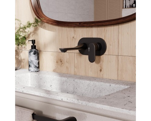 Смеситель для раковины WasserKRAFT Elbе 7430 Черный матовый