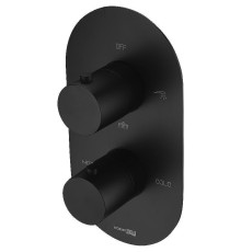 Смеситель для душа WasserKRAFT Elbе 7444 Thermo с термостатом Черный матовый