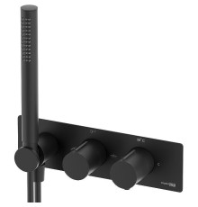 Смеситель для душа WasserKRAFT Elbe 7488 Thermo с термостатом Черный матовый