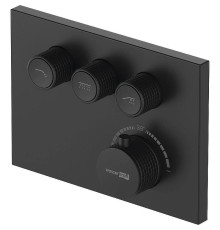 Смеситель для душа WasserKRAFT Elbe 7458 Thermo с термостатом Черный матовый