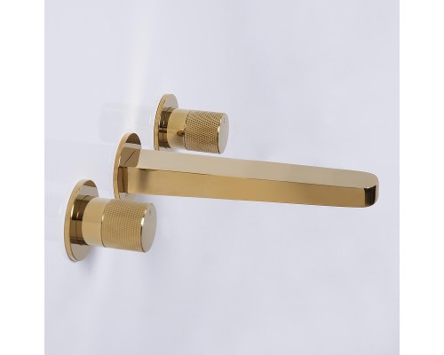 Смеситель для раковины WasserKRAFT Ems 7645 Золото глянцевое