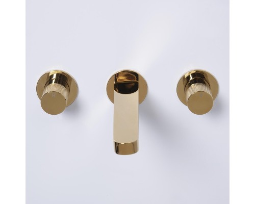 Смеситель для раковины WasserKRAFT Ems 7645 Золото глянцевое