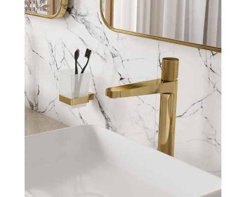 Смеситель для раковины WasserKRAFT Ems 7603H Золото глянцевое