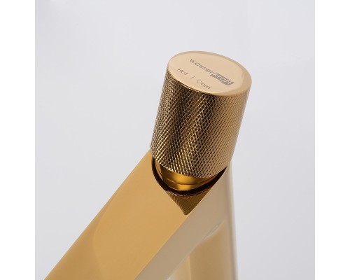 Смеситель для раковины WasserKRAFT Ems 7603H Золото глянцевое