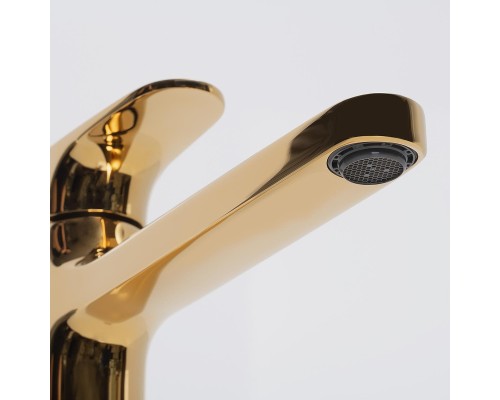 Смеситель для раковины WasserKRAFT Neckar 2103H Золото глянцевое