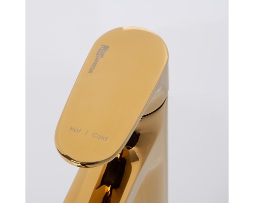 Смеситель для раковины WasserKRAFT Neckar 2103H Золото глянцевое