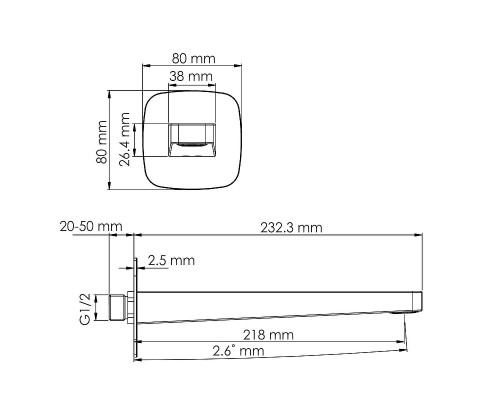 Смеситель для раковины WasserKRAFT Nuthe A9151.315 Черный матовый