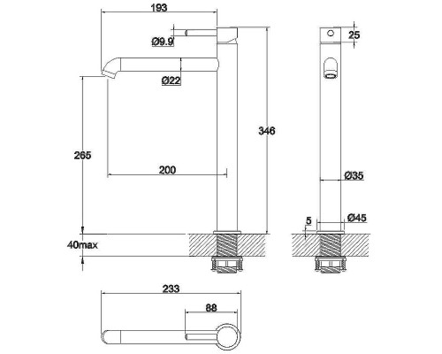 Смеситель для раковины Whitecross Y chrome Y1213CR Хром