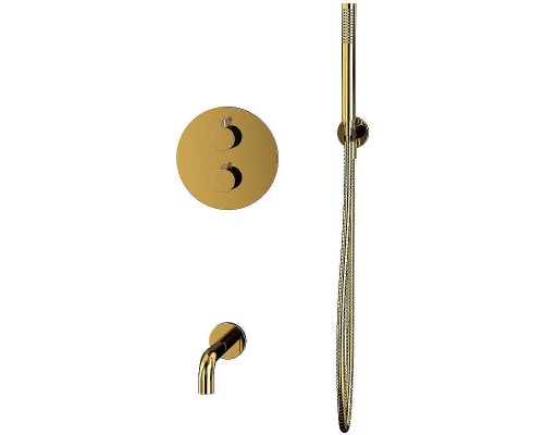 Смеситель для ванны Whitecross Y gold YSET10GL с термостатом Золото