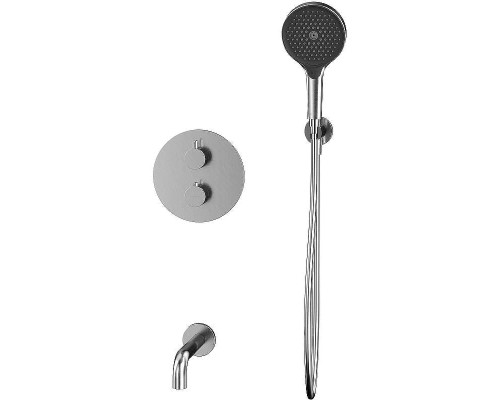 Смеситель для ванны Whitecross Y brushed nickel YSET10TOPNIB с термостатом Брашированный никель