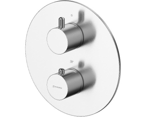 Смеситель для ванны Whitecross Y brushed nickel YSET10TOPNIB с термостатом Брашированный никель