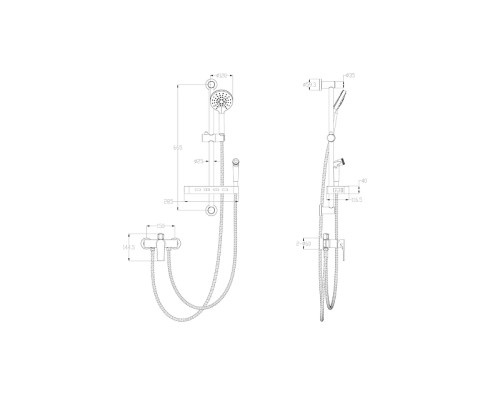 Смеситель для душа Wonzon & Woghand WW-A31003-MB цвет Черный матовый