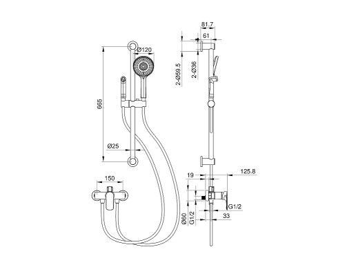 Смеситель для душа Wonzon & Woghand WW-A4888-MW цвет Белый матовый