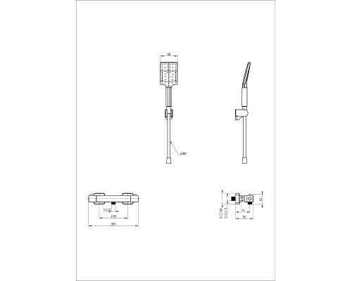 Смеситель для душа Wonzon & Woghand WW-B2026-A-CR с термостатом цвет Хром