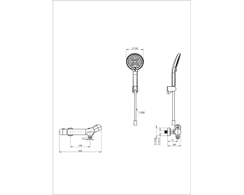 Смеситель для душа Wonzon & Woghand WW-B2057-A-MW с термостатом цвет Белый матовый