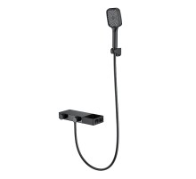 Смеситель для ванны Wonzon & Woghand WW-B2551-MB с термостатом цвет Черный матовый