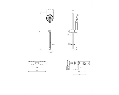 Смеситель для ванны Wonzon & Woghand WW-C2006-A-BG с термостатом цвет Брашированное золото