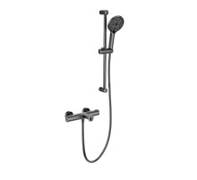 Смеситель для ванны Wonzon & Woghand WW-C2018-A-BGG с термостатом цвет Темный графит