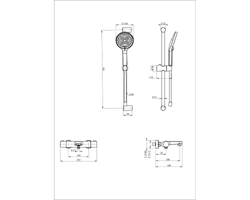 Смеситель для ванны Wonzon & Woghand WW-C2018-A-CR с термостатом цвет Хром