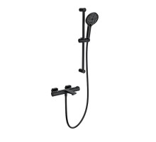 Смеситель для ванны Wonzon & Woghand WW-C2021-A-MB с термостатом цвет Черный матовый