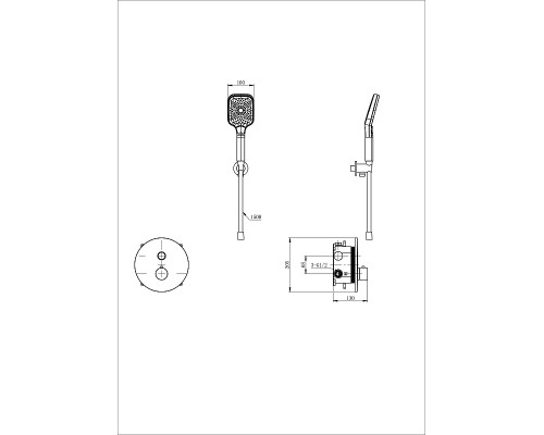 Смеситель для душа Wonzon & Woghand WW-D1017-A-BG с термостатом цвет Брашированное золото
