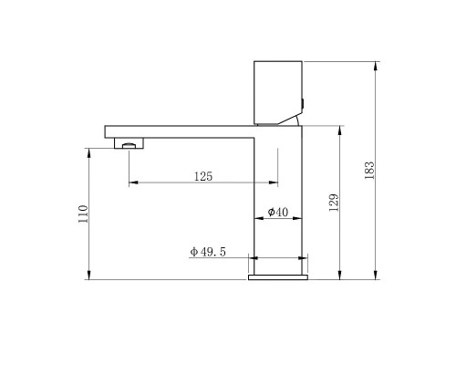 Смеситель для раковины Wonzon & Woghand WW-101-BG цвет Брашированное золото