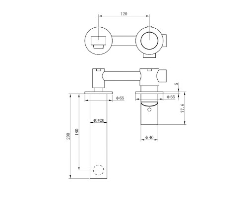 Смеситель для раковины Wonzon & Woghand WW-105-MB цвет Черный матовый