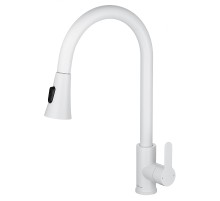 Смеситель для кухни Wonzon & Woghand WW-121E201L-MW цвет Белый матовый