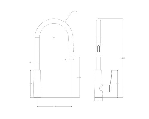 Смеситель для кухни Wonzon & Woghand WW-A20782-MW цвет Белый матовый