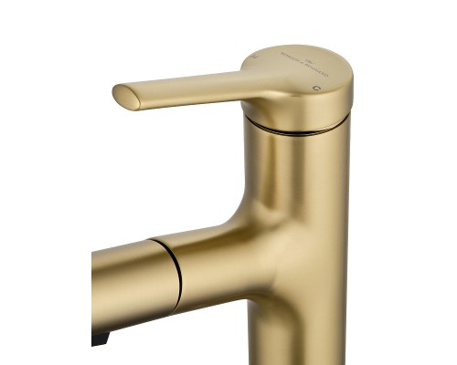 Смеситель для раковины Wonzon & Woghand WW-A40862-BG цвет Брашированное золото