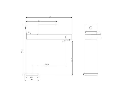 Смеситель для раковины Wonzon & Woghand WW-A40982-MB цвет Черный матовый