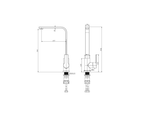 Смеситель для кухни Wonzon & Woghand WW-AE4550-BS цвет  Брашированный никель