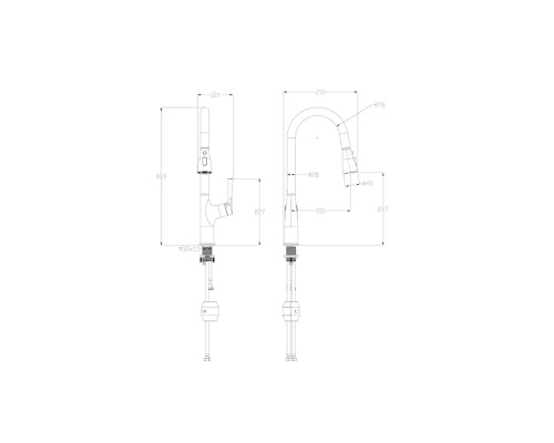Смеситель для кухни Wonzon & Woghand WW-AE54123-BG цвет Брашированное золото