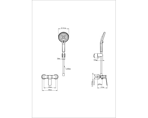 Смеситель для душа Wonzon & Woghand WW-B2585-BG цвет Брашированное золото