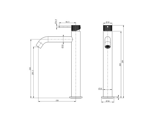 Смеситель для раковины Wonzon & Woghand WW-H1062-CR цвет Хром