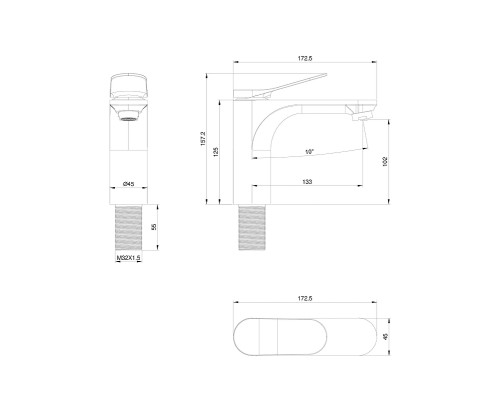 Смеситель для раковины Wonzon & Woghand WW-XH-010-MW цвет Белый матовый