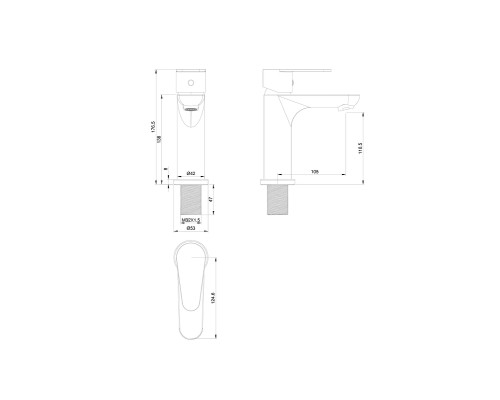Смеситель для раковины Wonzon & Woghand Alfa WW-A40202-MW цвет Белый матовый