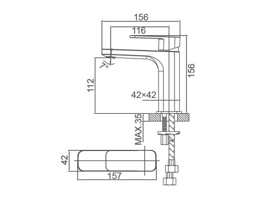 Смеситель для раковины Wonzon & Woghand Arnie WW-691101-MB цвет Черный матовый