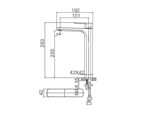 Смеситель для раковины Wonzon & Woghand Arnie WW-691104-MB цвет Черный матовый