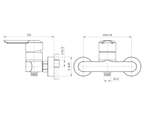 Смеситель для душа Wonzon & Woghand Baroque WW-194101-CR цвет Хром