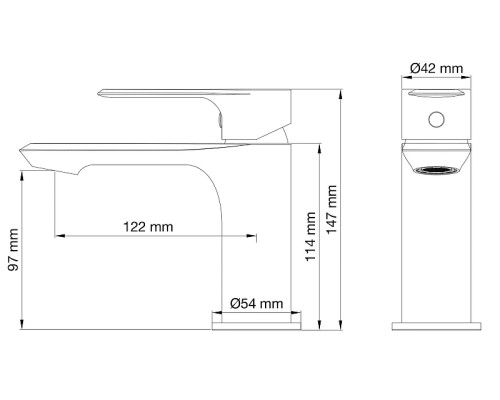 Смеситель для раковины Wonzon & Woghand Brilliant WW-88018079-CR цвет Хром